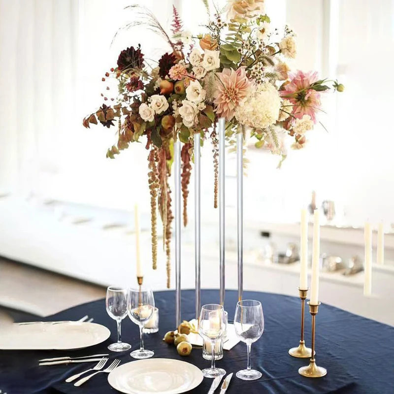 Acrylic Display Stand Wedding Vase, Welcome Table Flower Stand,40/60/80cm High, Centerpiece for Christmas Party Event Decoration