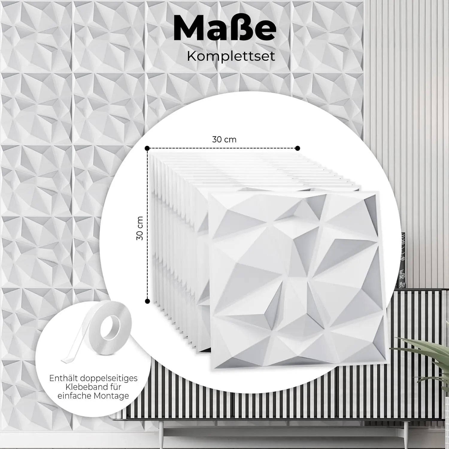 30*30cm Ceiling Bedroom 3d Wall Stickers Wallpaper Room Decor Anti-collision Background Waterproof Peel and Stick Decoration ﻿